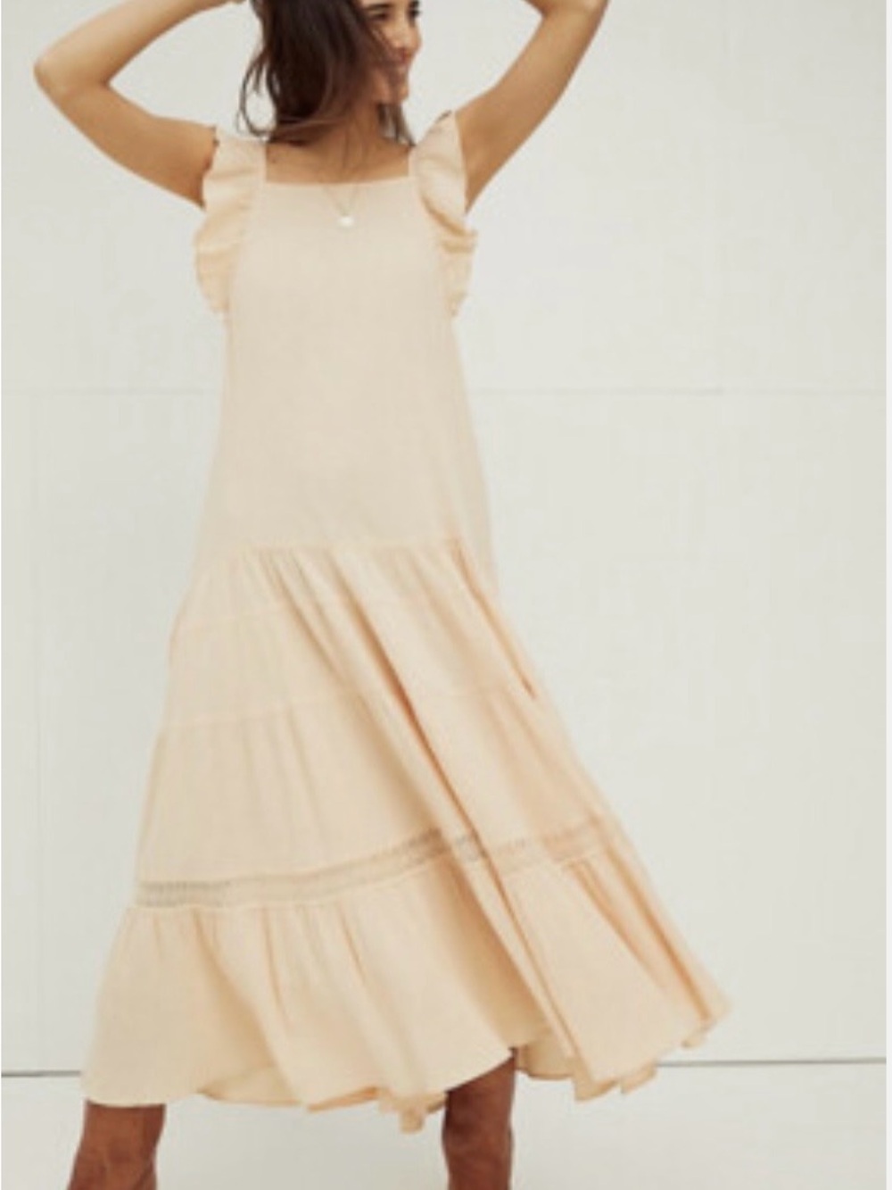 Free People Endless Summer Caught in Motion Tiered Maxi Dress Sz XS